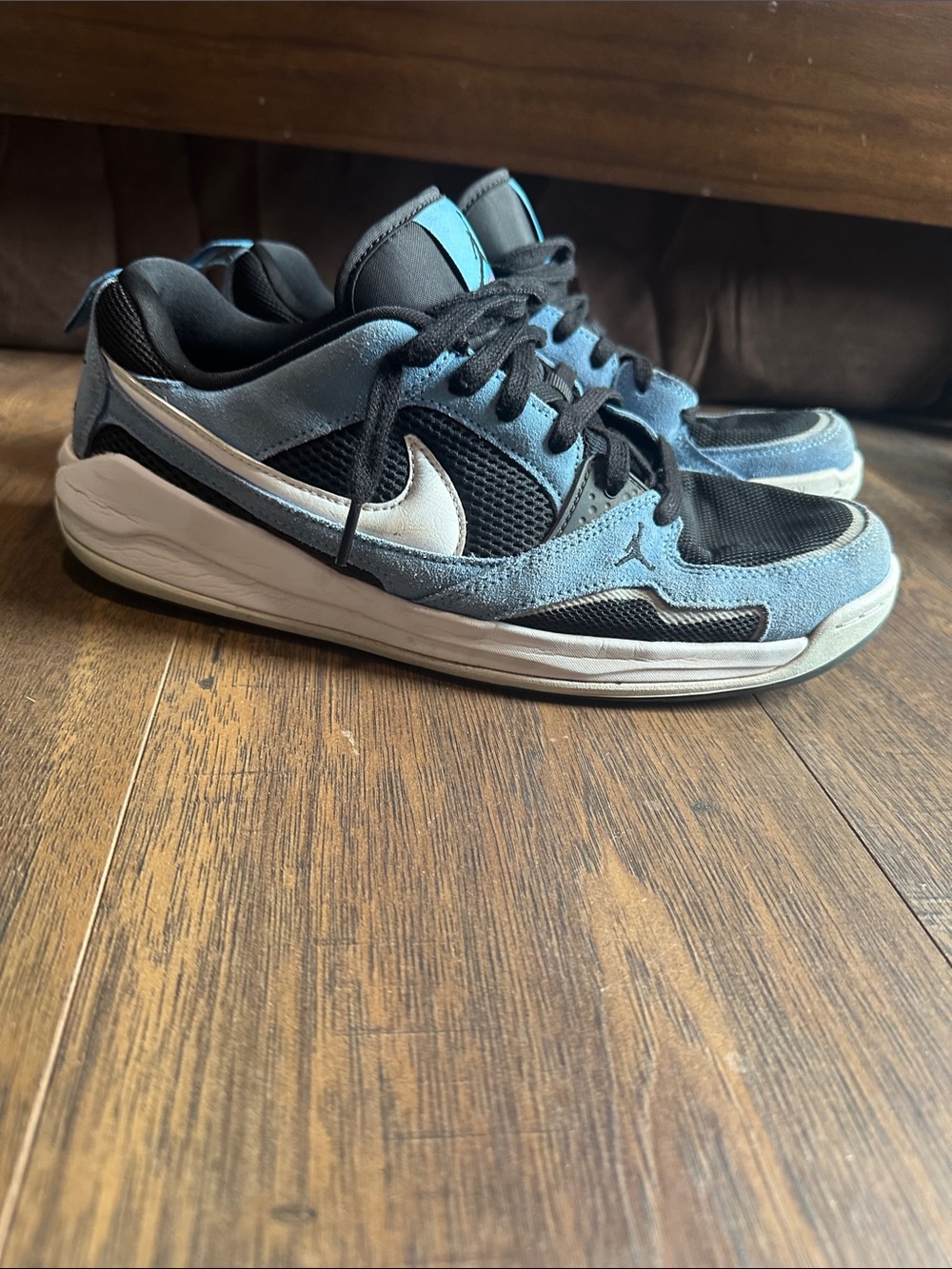 Nike Jordan Men’s Light Blue, Black & White Low-Top Sneakers